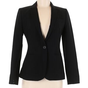 NWOT J.Crew Bi Stretch Wool Tollegno Black Blazer size 6